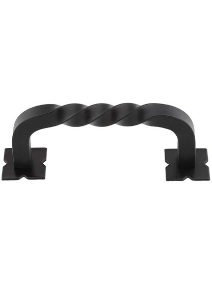 Normandy Twist D-Pull - 3 inch Center-to-Center in Matte Black.